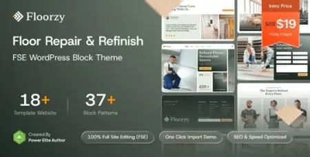 Floorzy v1.0.0 - Floor Repair &amp; Refinish FSE WordPress Block Theme