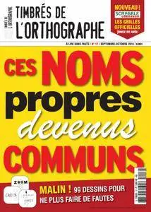 Timbrés de l'Orthographe - septembre 2016