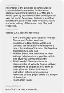 Resourcerer 2.4.1_(osx hex editor)