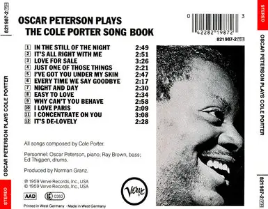 Oscar Peterson – Plays The Cole Porter Song Book (1959) (Verve - Digitally Remastered By Dennis Drake)