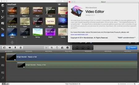 Wondershare Video Editor For Mac 4.1.1 Multilangual Mac OS X