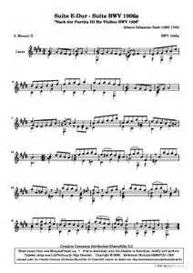 Suite E-Dur - BWV 1006a - 5. Menuet II