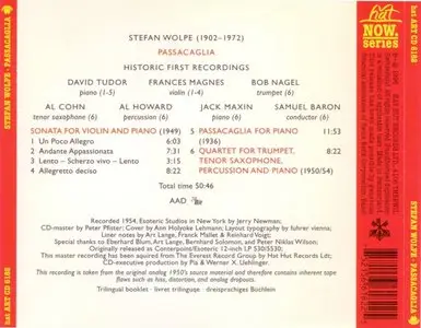 Stefan Wolpe - Passacaglia (1996)