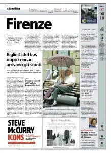 la Repubblica Firenze - 7 Agosto 2018