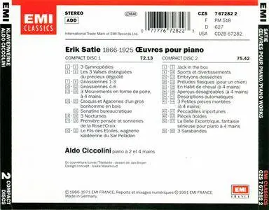 Erik Satie - Oeuvres Pour Piano - Piano Works - Aldo Ciccolini (1991) {2CD Set EMI Classics rec 1966-1971}