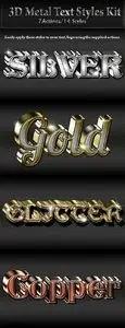GraphicRiver 3D Metal Text/Logo Styles Kit