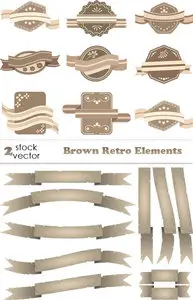 Vectors - Brown Retro Elements