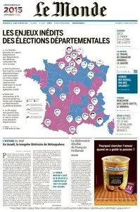 Le Monde du Dimanche 15 et Lundi 16 Février 2015