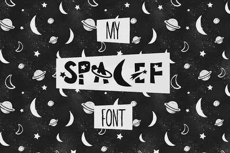 CM - Spacef Font + Bonus Font & Patterns 2380014