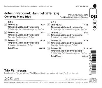 Trio Parnassus - Johann Nepomuk Hummel: Complete Piano Trios (1989)