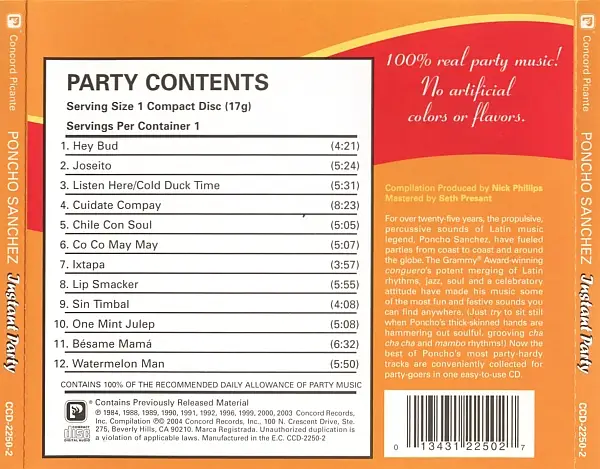 Poncho Sanchez - Instant Party (2004) {Concord}