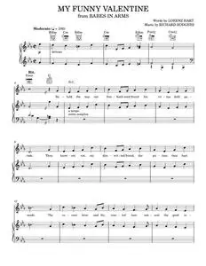My Funny Valentine - Babes In Arms Musical, Frank Sinatra, Rodgers & Hart (Piano-Vocal-Guitar)