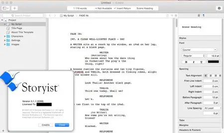 Storyist 3.1.1 Mac OS X