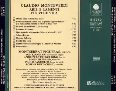 Montserrat Figueras - Claudio Monteverdi: Arie e Lamenti (1991)