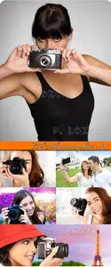 Girl with camera photo set 6