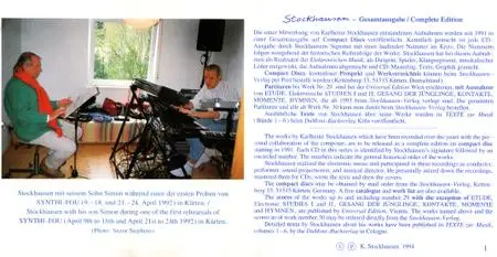 Karlheinz Stockhausen - Synthi-Fou (1994) {2CD Set Stockhausen-Verlag No. 42}