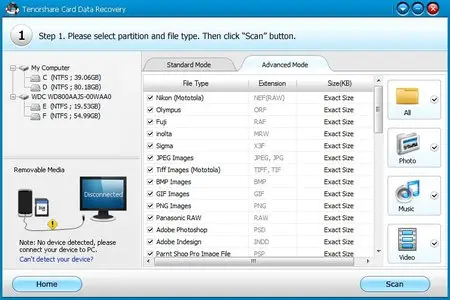 Tenorshare Card Data Recovery 4.0 Build 2013.1.21