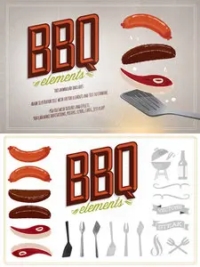 BBQ Vector Elements