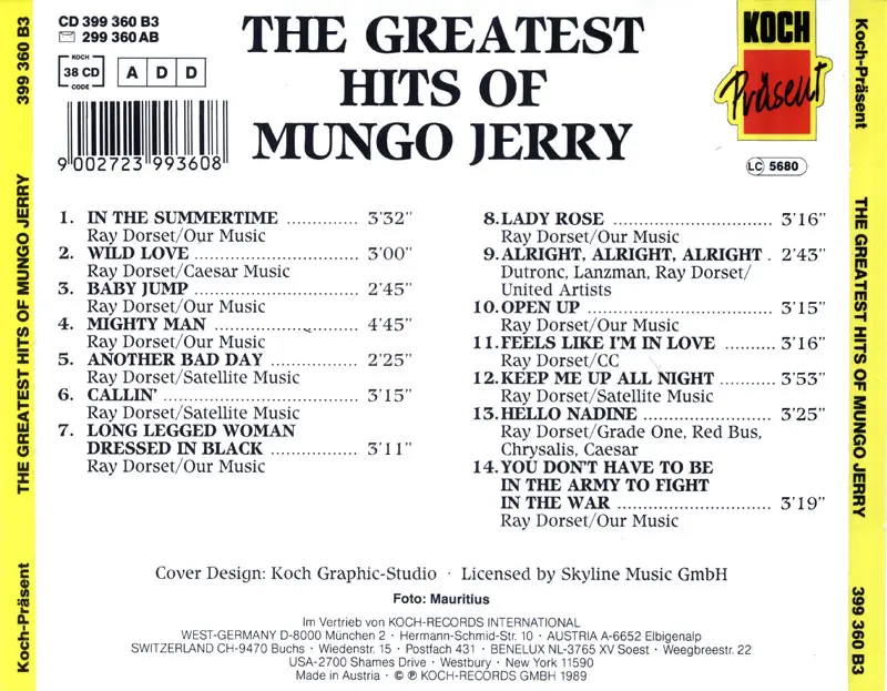 Mungo jerry in the summertime. Ray Dorset Mungo Jerry. Группа Mungo Jerry. Mungo Jerry long legged woman 1974. Mungo Jerry Greatest Hits обложка диска.