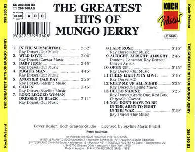 Mungo Jerry - The Greatest Hits Of Mungo Jerry (1989)