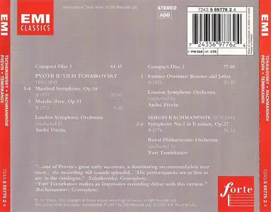 André Previn, Yuri Temirkanov - Tchaikovsky: Manfred Symphony; Marche Slave; Romeo & Juliet; Rachmaninov: Symphony No.2 (1997)