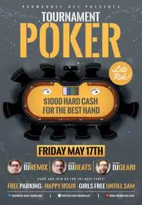 Poker Tournament Premium Flyer PSD TEMPLATE