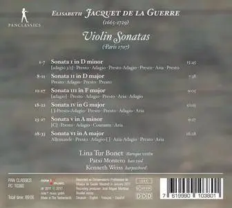 Lina Tur Bonet, Patxi Montero & Kenneth Weiss - Jacquet de La Guerre: Violin Sonatas Nos. 1-6 (2017)