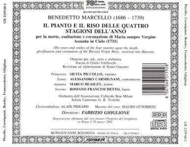 Fabrizzio Ghiglione - Benedetto Marcello: Pianto e il Riso delle Quattro Stagioni dell'Anno (1994)