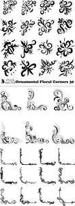 Vectors - Ornamental Floral Corners 30