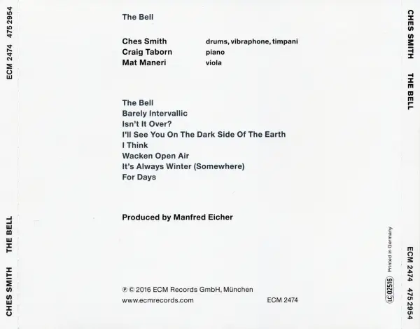 Ches Smith / Craig Taborn / Mat Maneri - The Bell (2016) {ECM 2474}
