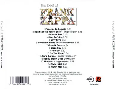 Frank Zappa - The Best Of Frank Zappa (2004) {Rykodisc}