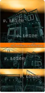 3d modern architecture