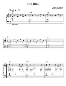 The Hill - Glen Hansard, Markéta Irglová, Once Movie, The Swell Season (Easy Piano)