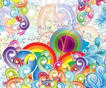 Colored Floral Background