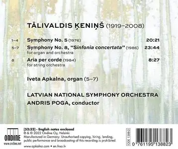 Andris Poga, Latvian National Symphony Orchestra - Tālivaldis Keninš: Symphonies Nos. 5 & 8 (2022)