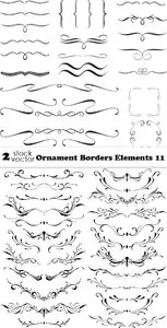Vectors - Ornament Borders Elements 11