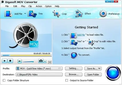 Bigasoft MOV Converter 3.7.43.4881