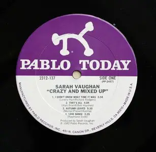 Sarah Vaughan - Crazy and Mixed Up (1982) 24-Bit/96-kHz Vinyl Rip