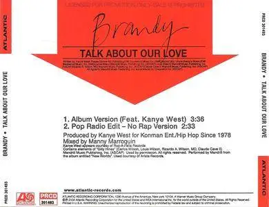 Brandy - Talk About Our Love (US promo CD single) (2004) {Atlantic}