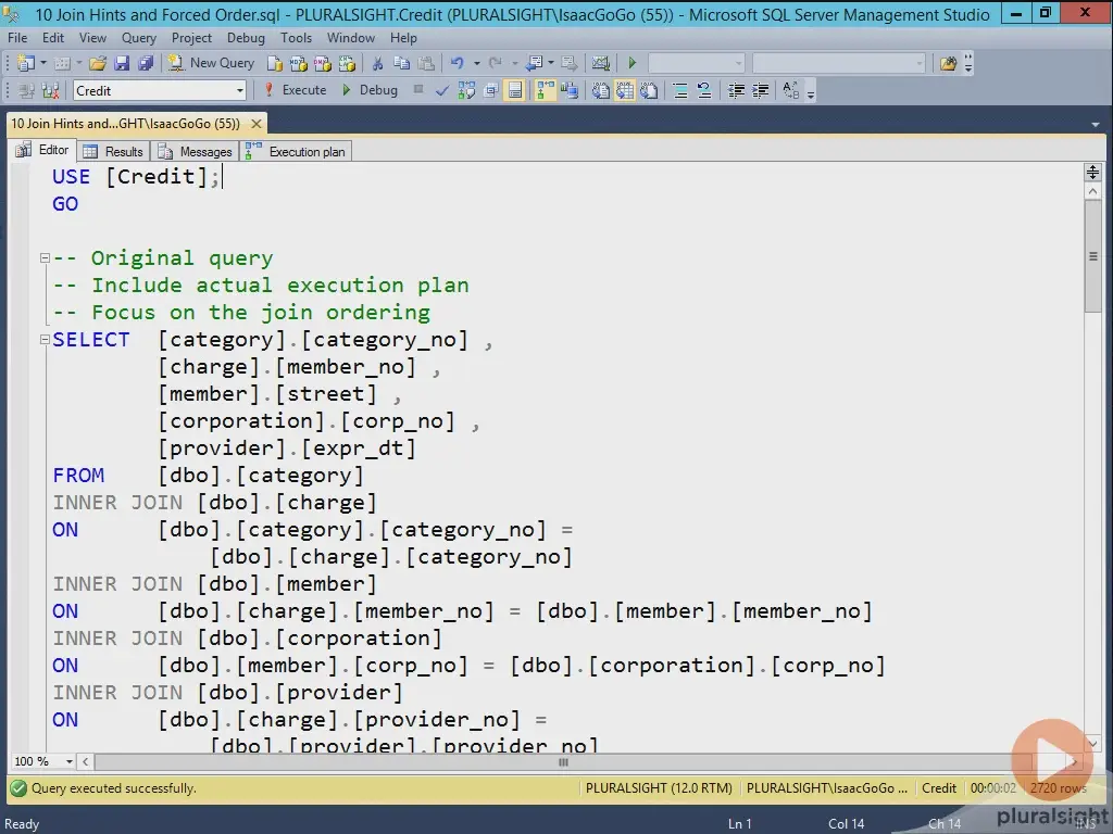 Pluralsight - SQL Server: Common Query Tuning Problems and Solutions - Part 2