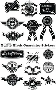 Vectors - Black Guarantee Stickers