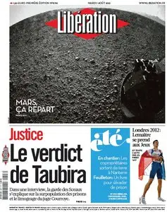Libération du Mardi 7 Aout 2012