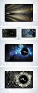 Dark Gift Cards Vector