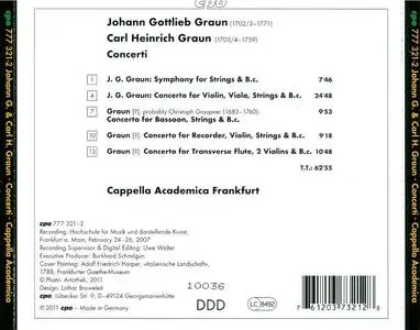 Cappella Academica Frankfurt - Johann Gottlieb Graun, Carl Heinrich Graun: Concerti (2011)