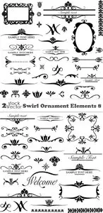 Vectors - Swirl Ornament Elements 8