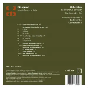 Paolo Da Col, Odhecaton - Giosquino: Josquin Desprez in Italia (2021)