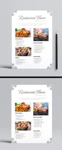 Modern Food Menu Flyer Design for Restaurants and Cafes 1668007236