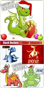 Funny dragon 4 - Stock Vector