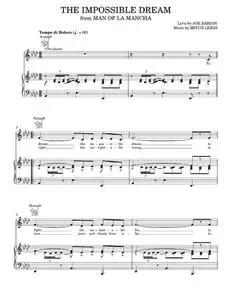 The Impossible Dream (The Quest) - Joe Darion, Man Of La Mancha Musical (Piano-Vocal-Guitar)