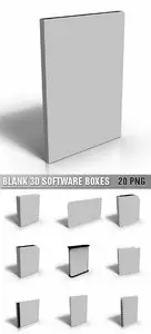 Blank 3D Software Boxes